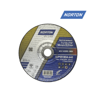 Disco Abrasivo Desbaste Fierro 7" (180 mm) x 1/4" (6mm) x 7/8" NORTON