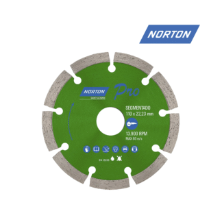 Disco de Corte Diamantado Pro Segmentado 110 mm Norton