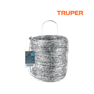 Rollo de alambre de púas de 200 m, BWG 17.5, TRUPER 103403
